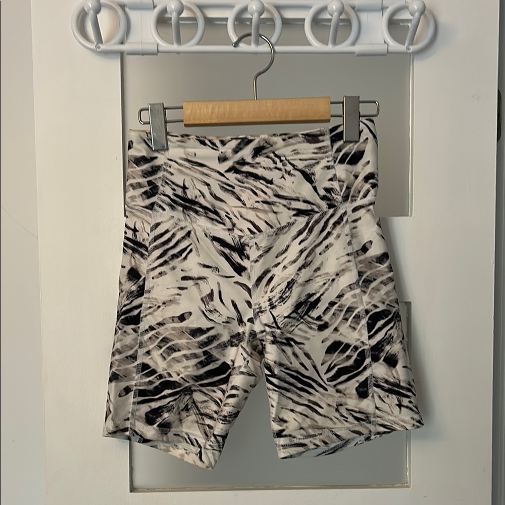 Black and White Patterned Shorts